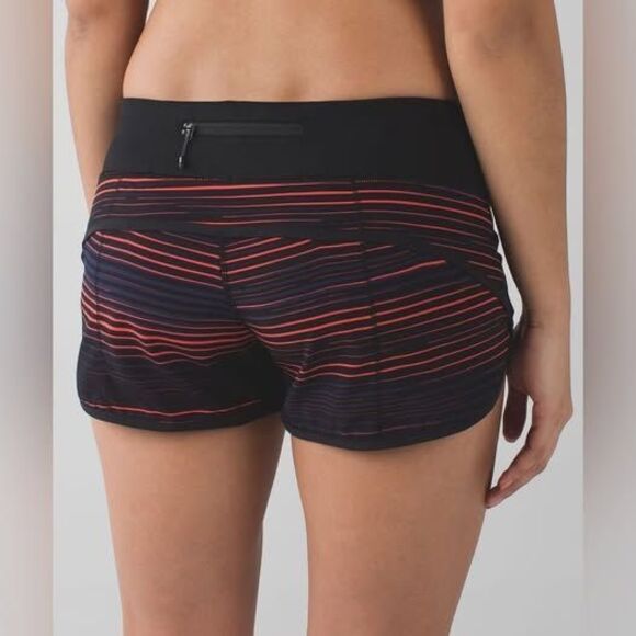 Lululemon Run: Speed Short 4-Way Stretch – Twisted Dune Alarming Black – Size 2 - Picture 7 of 10